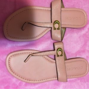 PINK COACH JESSIE BUCKLE THONG